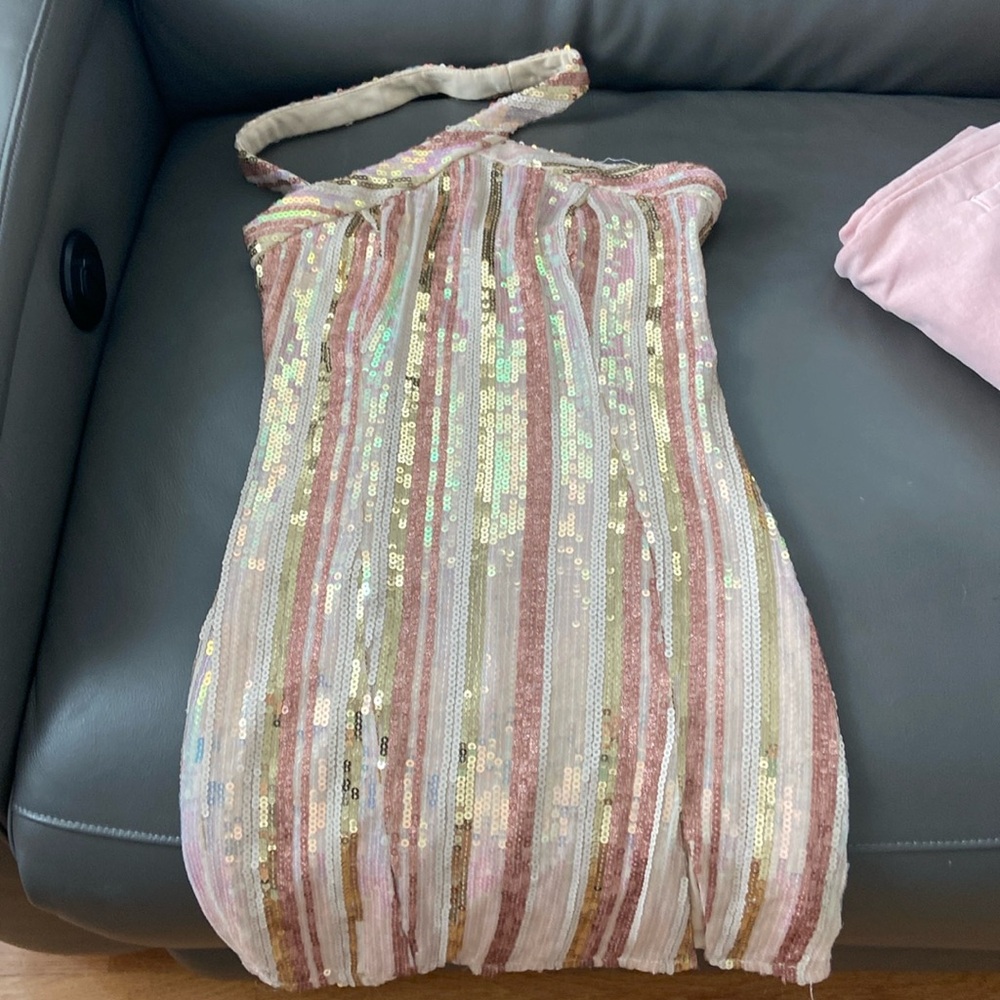 Superdown Sequin One Shoulder Dress